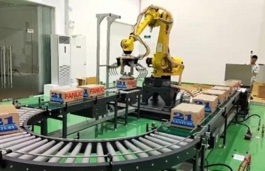 Nơi chuyên sản xuất dây chuyền băng tải tự động kết hợp lắp đặt robot